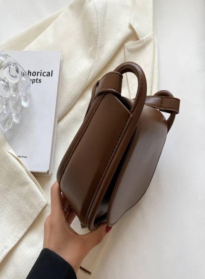 HaveGlam Women’s Premium Shoulder Bag | Elegant PU Leather Crossbody Handbag for Girls | Stylish Daily Use Sling Bag with Adjustable Strap-Brown - Image 4